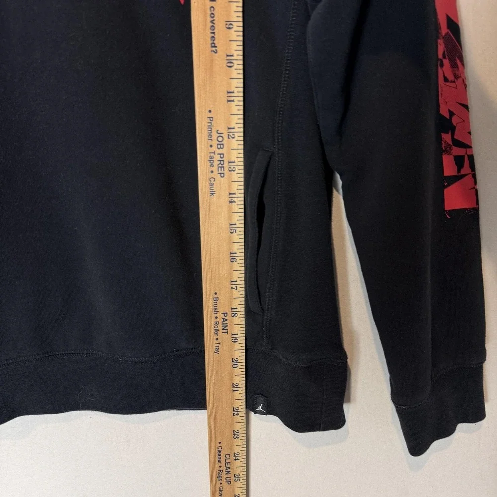Jordan Hoodie Boys 10-12 Black Pullover Fleece Zion Sleeve Graphic Logo‎
